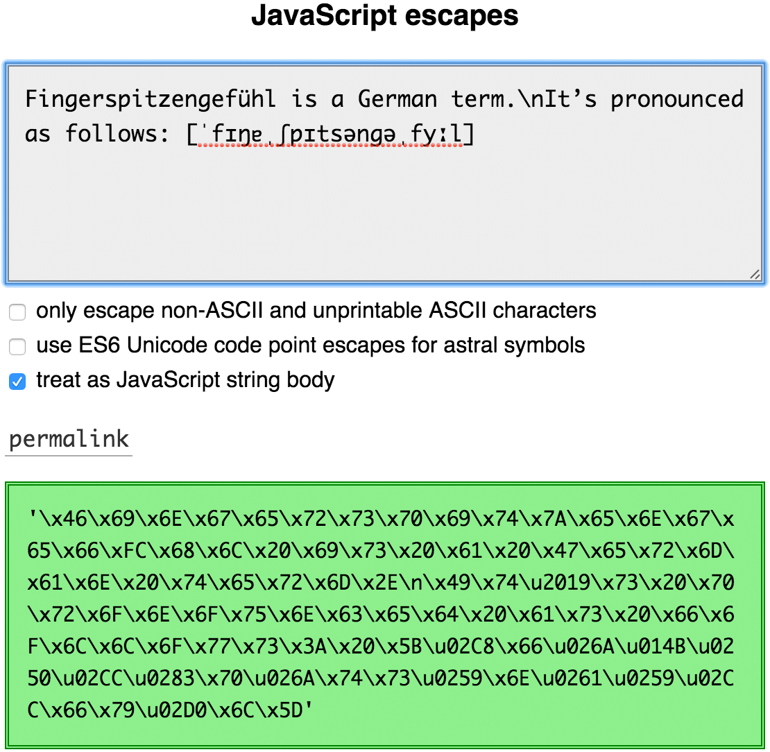 JavaScript Character Escape Sequences Mathias Bynens