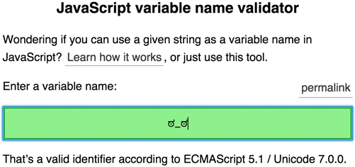 valid javascript variable names in es5